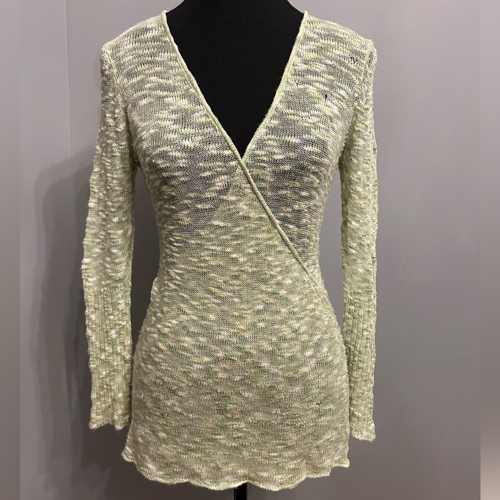 NEVADA Light Green Lightweight Knit Sweater, size S